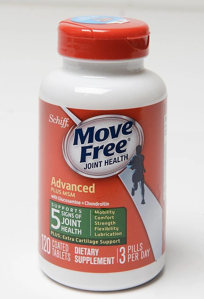 Schiff Move Free Advanced Tablets Plus MSM 120 ТБ Запечатанный флакон!!! - Изображение 1 из 1