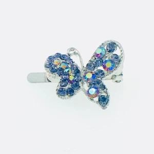 SCHMETTERLING Magnet Haarspange Strass Kristall Haarnadel Mini Haarspange Lila 3-14 - Bild 1 von 9