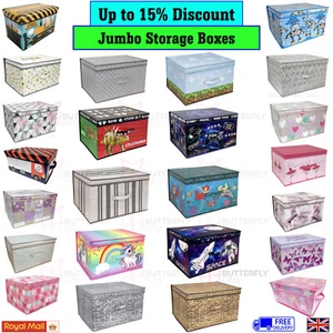 Large Or Small Collapsible Storage Box Folding Storage Chest Kids Room Toy Box - Picture 1 of 43