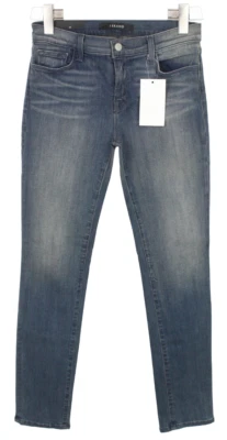 Jeans J BRAND Utopia Faded Denim Para Mujer W28 Con Whiskers Skinny Leg - Imagen 1 de 4