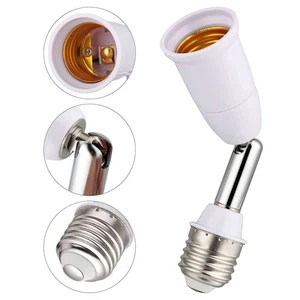 1/2/3/4Pack E27 Light Socket Extender 3.9'' Extension Adjustable Vertical 90° - Picture 1 of 12