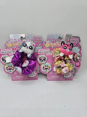 Scrunchmiez Shimmer Series **Couture Cat**,& Hot Pink Kitten Hair Scrunchies - Image 1 of 4