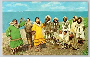 Postcard - Native American Musician Drummers - Alaska - Picture 1 of 2
