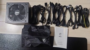 MSI MAG A850GF 850W 80 Plus Gold PSU Power Supply Unit Used Cable Included - Afbeelding 1 van 6