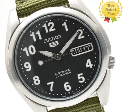 *MINT* SEIKO 5 7S26-01V0 Black Dial Day Date 36mm Men Automatic Watch From JAPAN - Image 1 of 4