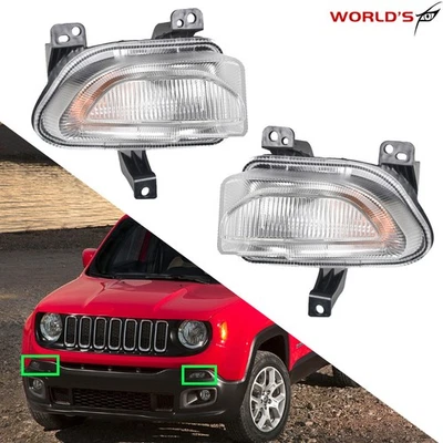 Fit For Jeep Renegade 2015-2018 Front Left & Right Park Turn Signal Lamps Lights - Image 1 of 4