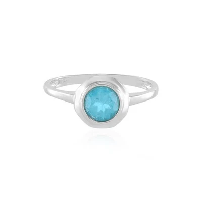 Cavill Ring Paraiba Topas 0,88ct Sterlingsilber Platin Damen elegant - Bild 1 von 4