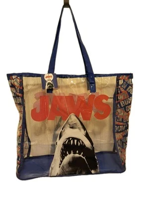 LEGACY LICENSING PARTNERS MOVIE POSTER JAWS CLEAR TRANSPARENT Reusable Tote/Shopping/Gift Bag 🆕 🆓Ship!