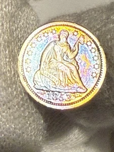 Mezza moneta Liberty 1853 seduta, con frecce, a scelta FDC + pezzo tipo resistente da collezione - Foto 1 di 2