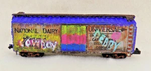 Spur N / UNBRANDED / BOX CAR / CUSTOM HAND PAINTED / GRAFFITI / SAMMLERSTÜCK - Bild 1 von 5