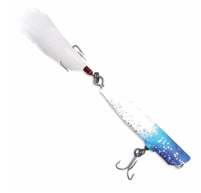 Atom Lures Striper Swiper 7/8 盎司 - 蓝色银色 - Topwater 条纹低音诱饵 — 第 1/1 张图片