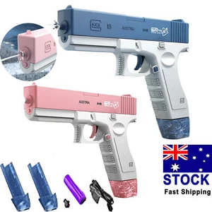 Kids Electric Water Gun Auto Squirt Blaster Soaker Summer Outdoor Pool Toy Gift - Picture 1 of 14