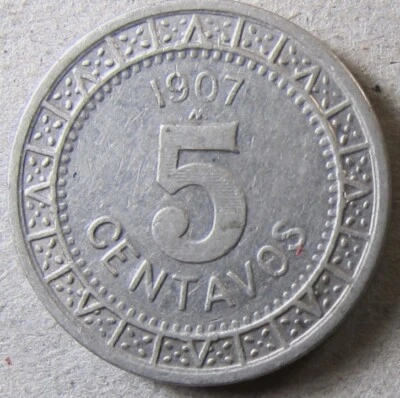 Mexico  1907  5 Centavos  XF  KM-421  (#3685) - Image 1 of 2