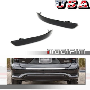 Rear Bumper Smoked Reflectors Lens Trims Pair Set of 2 For 2016-20 INFINITI QX60 - Picture 1 of 8