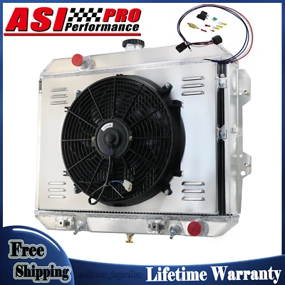 Fit 1981-83 NISSAN DATSUN L6 280ZX 2.8L 4 Row Aluminum Radiator+Shroud Fan+Relay Foto 1 de 4