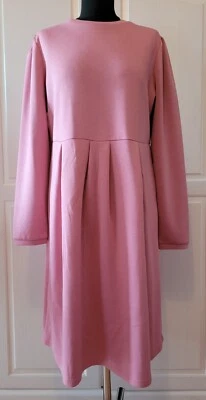 Linea Tesini Damen Sweat Stretch Kleid 40 rosa Neu ohne Etikett - Bild 1 von 4