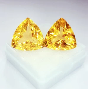 Par de piedras preciosas sueltas certificadas 10-12 quilates corte billón WC03 - Imagen 1 de 9