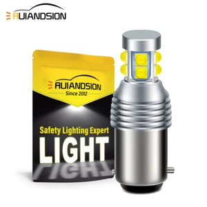 Ruiandsion BAX15D Motorrad Scheinwerfer Birne Fahrlicht Hi Lo Beam 6V Weiß - Picture 1 of 9