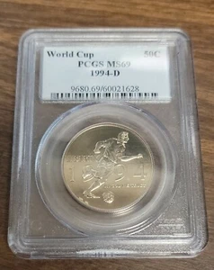 Medio dólar conmemorativo del torneo de la Copa Mundial D 1994 - graduación profesional MS69 - Imagen 1 de 4