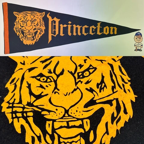 1950’s Vintage Princeton Tigers College University 10x27 Ivy League Pennant Cover
