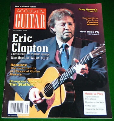 Eric Clapton WALKIN BLUES with Sheet music, in ACOUSTIC GUITAR Magazine No label - Image 1 of 4