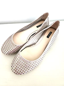 Alex Marie Golden Leather Ballet Flats w/ Crystals 8.5 US Free Shipping! - Picture 1 of 4