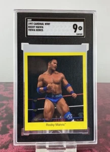 1997 WWF Rocky Maivia SGC 9 Mint THE ROCK Dwayne Johnson Rookie Card Collectible - Bild 1 von 7