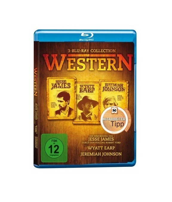 3x Blu-ray Filme Western Collection Jesse James/Wyatt Earp/Jeremiah Johnson NEU - Bild 1 von 1