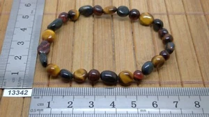 Bracelet OEIL DE TIGRE en pierre roulée naturelle qualité A et solide reiki - Picture 1 of 2