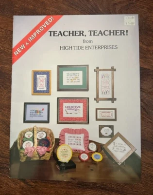 High Tide Enterprises "Teacher, Teacher!” Cross Stitch Chart OOP 1981 Vintage - Image 1 of 4
