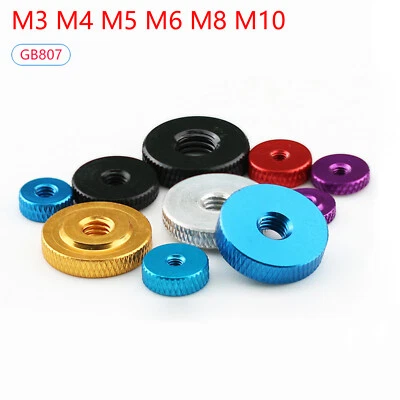 Rändelmutter M3 M4 M5 M6 M8 M10 Durchgangsloch Aluminium eloxiert Raendelmuttern - Bild 1 von 4