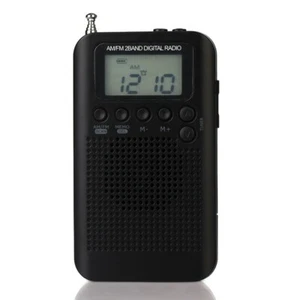 HRD-104 AM FM Radio Mini Radio Two Band Digital Clock Radio With Loudspeaker tps - Picture 1 of 3