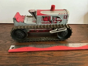 Vintage Marx Toys Tin Windup Tractor with Tracks Works about 8” long; ES0727_140 - Picture 1 of 8