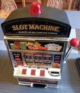 Slotmachine Einarmiger Bandit Spardose Sparschwein! Funktioniert! Ohne OVP! - Bild 1 von 6