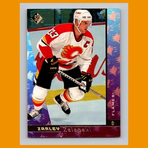 Tarjeta de hockey Zarley Zalapski #25 1996 SP Calgary Flames NHL CASI NUEVA - Imagen 1 de 3