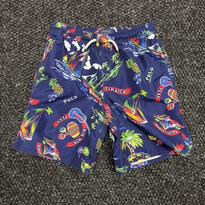 Polo Ralph Lauren Hawaiian Shorts Boys Medium Multicoloured All Over Print - Imagem 1 de 4