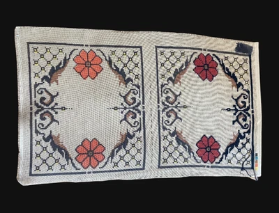 Tapestry Partially Worked Canvas Double Pattern Needlepoint 29.5 x 26cm Designs - Image 1 of 4