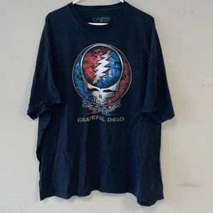 Grateful Dead Skull Liquid Blue Adult T-Shirt 4 XL Black Graphic 2004 - Picture 1 of 6