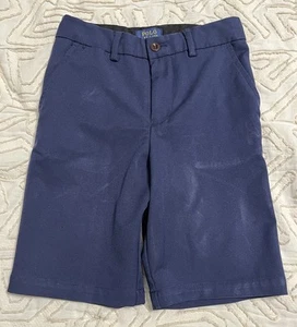 Polo Ralph Lauren Navy Blue Polyester Zip Shorts, Boy’s Size 7, Great Condition - Picture 1 of 5