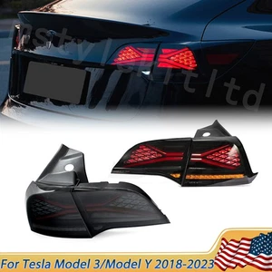 LED Tail Lights Startup Animation For 2017-2023 Tesla Model 3 / Y Rear Lamps - Picture 1 of 13