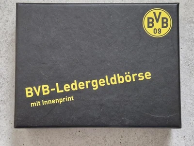 BVB Borussia Dortmund Ledergeldbörse mit Geprägtem Logo - Schwarz - Bild 1 von 4