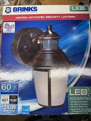 Brinks Motion Activated Security Lantern Black - Image 1 of 3