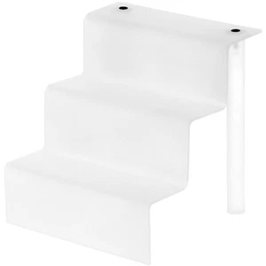 Plymor Frosted Acrylic 3-Step Display Stairs, 6.25" H x 6" W x 6.5" D - Picture 1 of 1