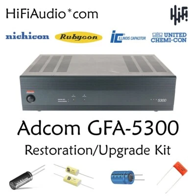 Adcom GFA-5300 restoration recap service kit fix repair filter capacitor rebuild - Image 1 of 4