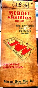 MERDEL SPIN TOP BOWLING SKITTLES # 401 in ORIGINAL BOX!@@ - Picture 1 of 12
