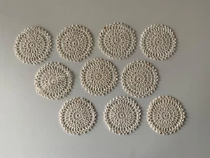 Untersetzer gestrickt 10 Stck. Spitzendeckchen 10 Stck. (Strick 3) - Bild 1 von 8
