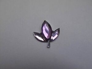 12 Pc Pack Flower/Leaf Gems, 7 Colours, Embellishment/Cardmaking/Topper