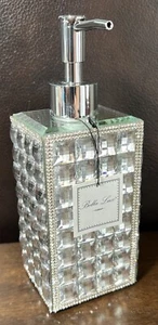 XL BELLA LUX NEW!!! Soap Dispenser Pump Rhinestone GLAM FAUX GEM Mirror GORGEOUS - Picture 1 of 5