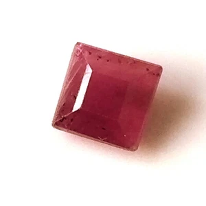 1.80 Carat 6.9X6.3 mm Natural Unheated Square Shape Ruby Faceted Loose Gemstone - Picture 1 of 4