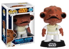 NEW NIB FUNKO POP MOVIES STAR WARS #28 ADMIRAL ACKBAR VAULTED $1 SHIPPING